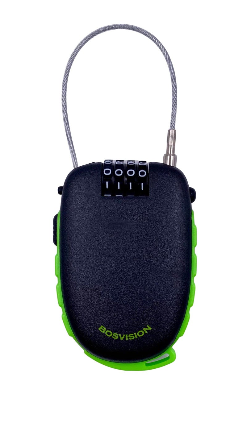 Bosvision Ultra-Secure 4-Digit Combination Lock with 90cm Retractable Cable for Bike, Ski, Snowboard and Stroller - Image 2